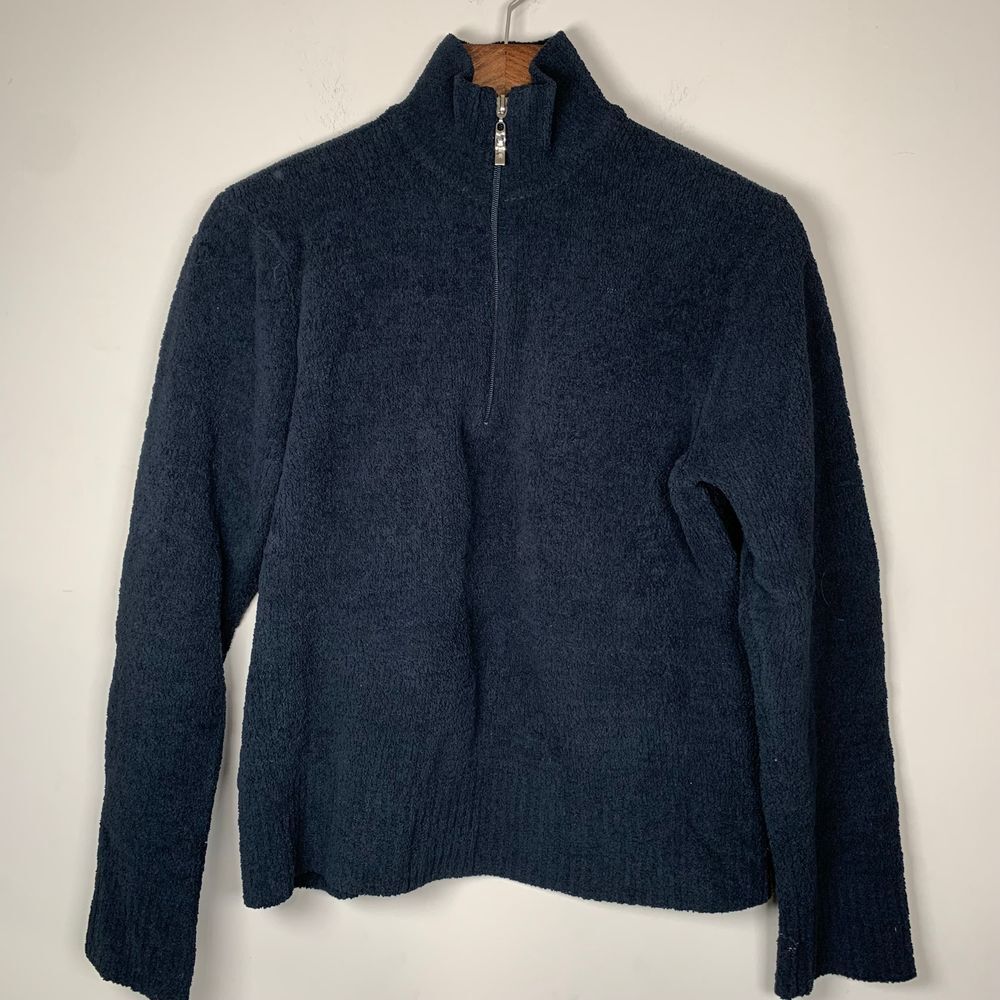 Kashwere Microfiber 1/4 zip Pullover Warm Soft Size XL